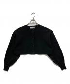 RIM.ARKリムアーク）の古着「ショートカーディガン / Short oblong knit CD」｜ブラック