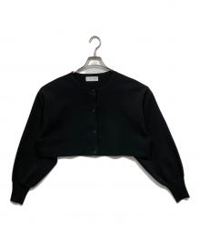 RIM.ARK（リムアーク）の古着「ショートカーディガン / Short oblong knit CD」｜ブラック