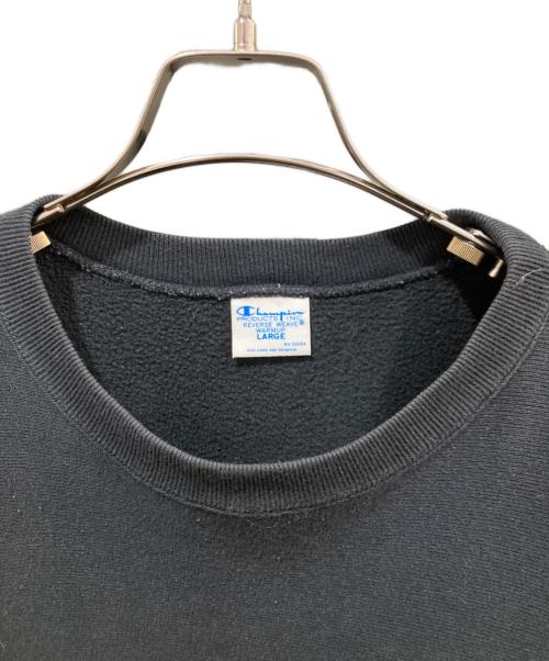 Champion REVERSE WEAVE（チャンピオン リバース ウィーブ）Champion REVERSE WEAVE (チャンピオン リバース ウィーブ) クルーネックスウェット ブラック サイズ:Lの古着・服飾アイテム
