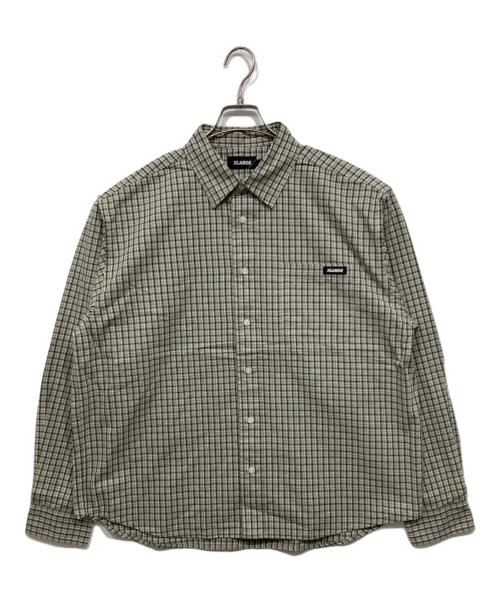 X-LARGE（エクストララージ）X-LARGE (エクストララージ) PLAID 長袖 チェックシャツ グリーン サイズ:L 未使用品の古着・服飾アイテム