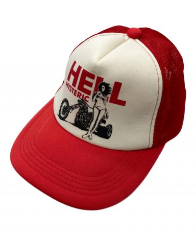 激レア/廃番【ヒステリックグラマー】アメリカ国旗ガール メッシュキャップ 赤×紺 HYSTERIC GLAMOUR - ヒステリックグラマー VIXEN GIRL メッシュ
