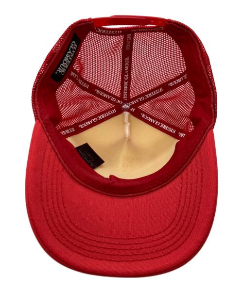 Hysteric Glamour（ヒステリックグラマー）Hysteric Glamour (ヒステリックグラマー) メッシュキャップ レッド サイズ:Freeの古着・服飾アイテム