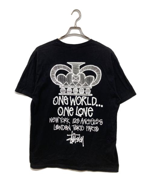 stussy（ステューシー）stussy (ステューシー) プリントTシャツ ブラック サイズ:Ｌ　の古着・服飾アイテム