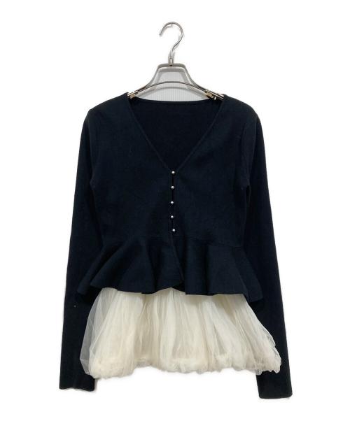 eimy istoire（エイミーイストワール）eimy istoire (エイミーイストワール) バルーンヘムニットカーディガン ブラック サイズ:Freeの古着・服飾アイテム