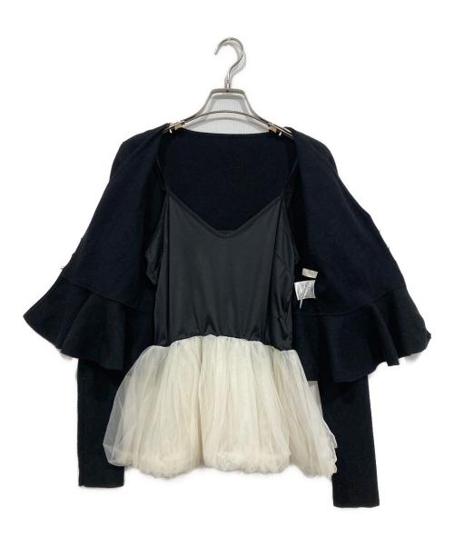 eimy istoire（エイミーイストワール）eimy istoire (エイミーイストワール) バルーンヘムニットカーディガン ブラック サイズ:Freeの古着・服飾アイテム