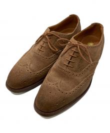 Crockett & Jones（クロケット＆ジョーンズ）の古着「スウェードウィングチップシューズ / ALBEMARLE」｜ブラウン