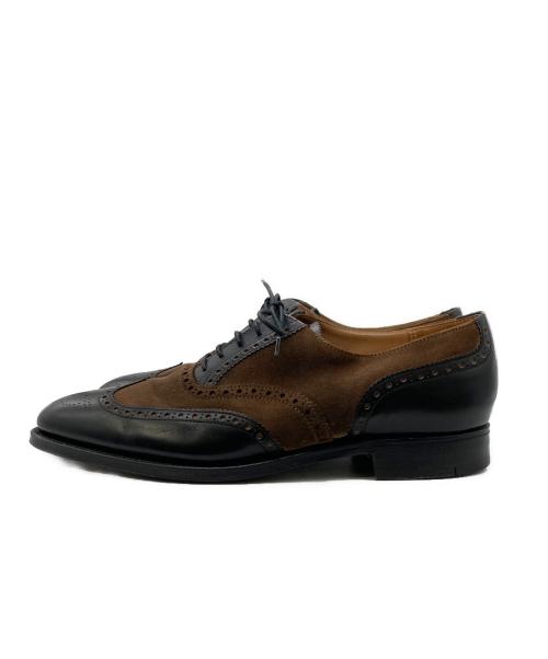 Crockett & Jones（クロケット＆ジョーンズ）Crockett & Jones (クロケット＆ジョーンズ) コンビウィングチップシューズ / LONDON ブラウン×ブラック サイズ:8Eの古着・服飾アイテム