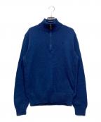POLO RALPH LAURENポロ・ラルフローレン）の古着「ハーフジップニット」｜ブルー