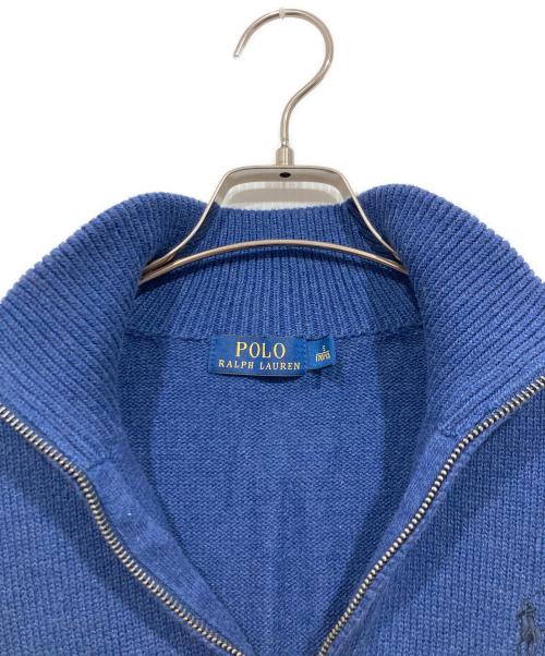POLO RALPH LAUREN（ポロ・ラルフローレン）POLO RALPH LAUREN (ポロ・ラルフローレン) ハーフジップニット ブルー サイズ:Sの古着・服飾アイテム