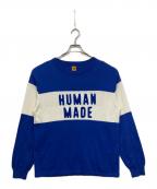 HUMAN MADEヒューマンメイド）の古着「ニットセーター」｜ブルー