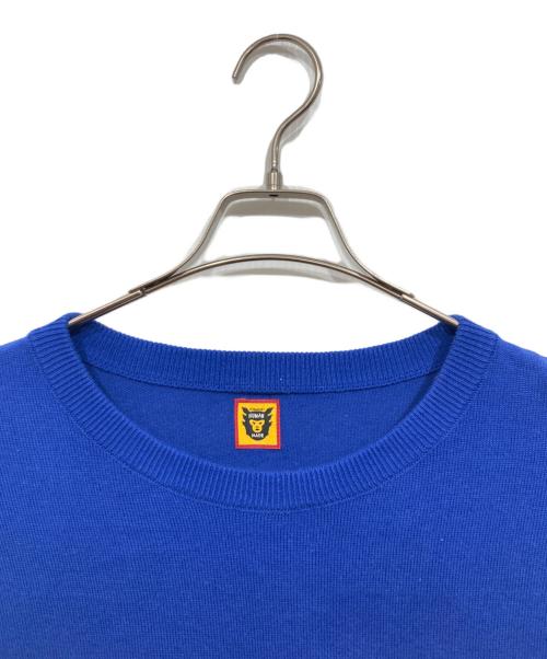 HUMAN MADE（ヒューマンメイド）HUMAN MADE (ヒューマンメイド) ニットセーター ブルー サイズ:Lの古着・服飾アイテム