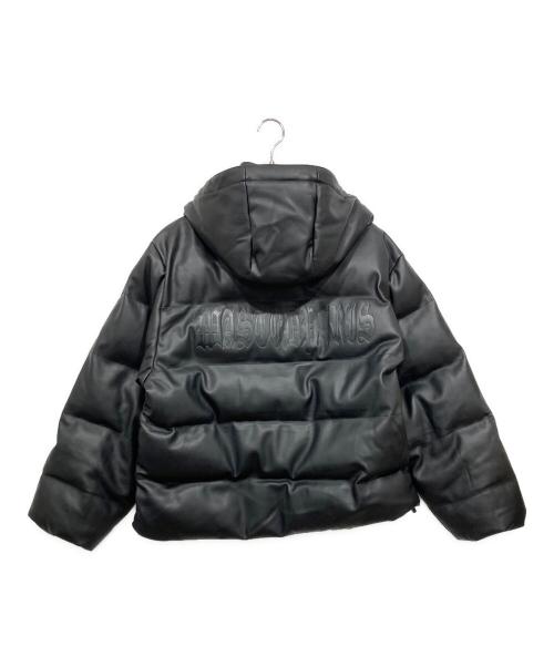 wasted（ウェイステッド）wasted (ウェイステッド) 2WAY フェイクレザー中綿ジャケット ブラック サイズ:Lの古着・服飾アイテム