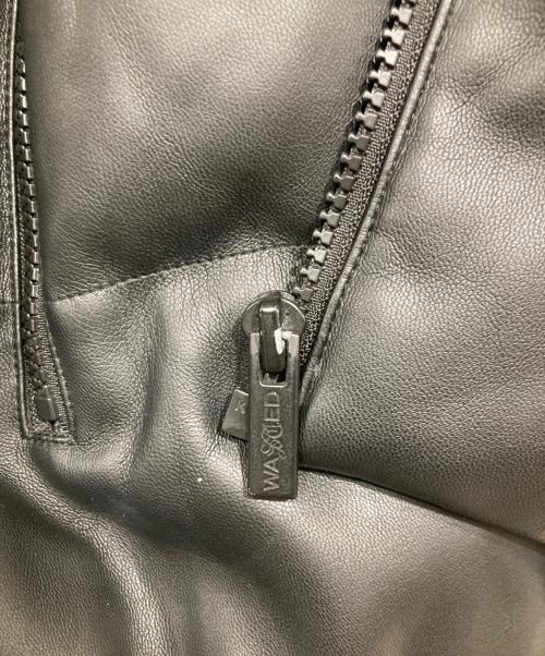wasted（ウェイステッド）wasted (ウェイステッド) 2WAY フェイクレザー中綿ジャケット ブラック サイズ:Lの古着・服飾アイテム