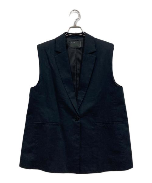 Noble（ノーブル）Noble (ノーブル) コットンリネンパワーショルダージレ ネイビー サイズ:36の古着・服飾アイテム