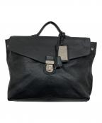 DOLCE & GABBANAドルチェ＆ガッバーナ）の古着「フラップレザーブリーフケース」｜ブラック