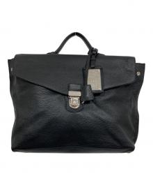 DOLCE & GABBANA（ドルチェ＆ガッバーナ）の古着「フラップレザーブリーフケース」｜ブラック