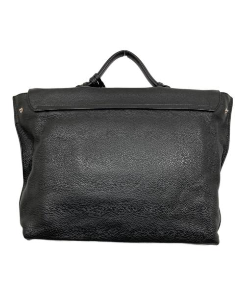 DOLCE & GABBANA（ドルチェ＆ガッバーナ）DOLCE & GABBANA (ドルチェ＆ガッバーナ) フラップレザーブリーフケース ブラックの古着・服飾アイテム