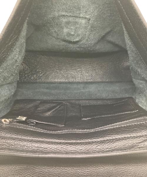 DOLCE & GABBANA（ドルチェ＆ガッバーナ）DOLCE & GABBANA (ドルチェ＆ガッバーナ) フラップレザーブリーフケース ブラックの古着・服飾アイテム