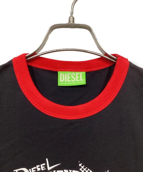DIESEL（ディーゼル）DIESEL (ディーゼル) リンガーTシャツ ブラック サイズ:XSの古着・服飾アイテム