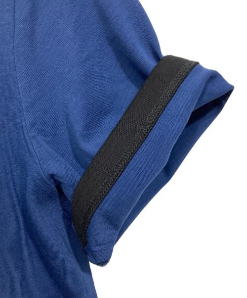 DIESEL（ディーゼル）DIESEL (ディーゼル) リンガーTシャツ ネイビー×ブラック サイズ:XSの古着・服飾アイテム