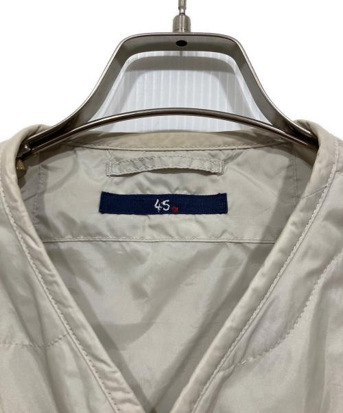 45R（フォーティファイブ・アール）45R (フォーティファイブ・アール) キルティング ノーカラージャケット グレー サイズ:3の古着・服飾アイテム
