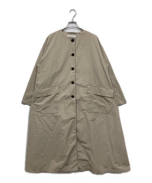 JANTZEN（ジャンセン）JANTZEN (ジャンセン) ノーカラーコート ベージュ サイズ:Mの古着・服飾アイテム
