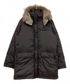 BURBERRY BLACK LABELバーバリーブラックレーベル）の古着「フォックスファー付ダウンコート」｜ブラウン