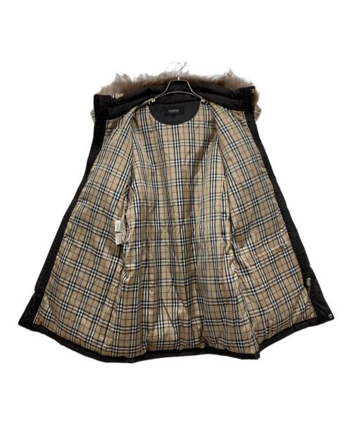 BURBERRY BLACK LABEL（バーバリーブラックレーベル）BURBERRY BLACK LABEL (バーバリーブラックレーベル) フォックスファー付ダウンコート ブラウン サイズ:LLの古着・服飾アイテム