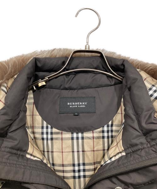 BURBERRY BLACK LABEL（バーバリーブラックレーベル）BURBERRY BLACK LABEL (バーバリーブラックレーベル) フォックスファー付ダウンコート ブラウン サイズ:LLの古着・服飾アイテム
