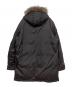 BURBERRY BLACK LABEL (バーバリーブラックレーベル) フォックスファー付ダウンコート ブラウン サイズ:LL：23000円