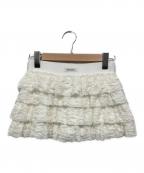 CRANK SEOULクランクソウル）の古着「フリルミニスカート」｜ホワイト