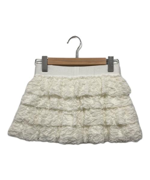 CRANK SEOUL（クランクソウル）CRANK SEOUL (クランクソウル) フリルミニスカート ホワイト サイズ:Freeの古着・服飾アイテム