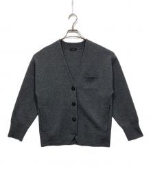 VERMEIL par iena（ヴェルメイユ パー イエナ）の古着「ダブルフェイスニットカーディガン」｜グレー