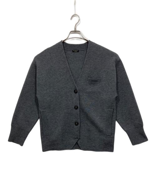 VERMEIL par iena（ヴェルメイユ パー イエナ）VERMEIL par iena (ヴェルメイユ パー イエナ) ダブルフェイスニットカーディガン グレー サイズ:Fの古着・服飾アイテム