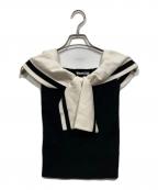 darichダーリッチ）の古着「ビッグリボンオフショルニットトップス」｜ブラック