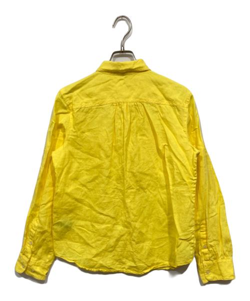 LAUREN RALPH LAUREN（ローレンラルフローレン）LAUREN RALPH LAUREN (ローレンラルフローレン) リネン長袖シャツ イエロー サイズ:Mの古着・服飾アイテム