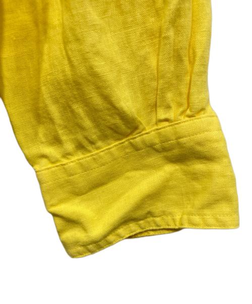 LAUREN RALPH LAUREN（ローレンラルフローレン）LAUREN RALPH LAUREN (ローレンラルフローレン) リネン長袖シャツ イエロー サイズ:Mの古着・服飾アイテム