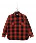 HOUSTON（ヒューストン）の古着「オンブレチェックビエラシャツ / VINTAGE OMBRE CHECK VIYELLA SHIRT / ビンテージオンブレーチェックビエラシャツ」｜レッド
