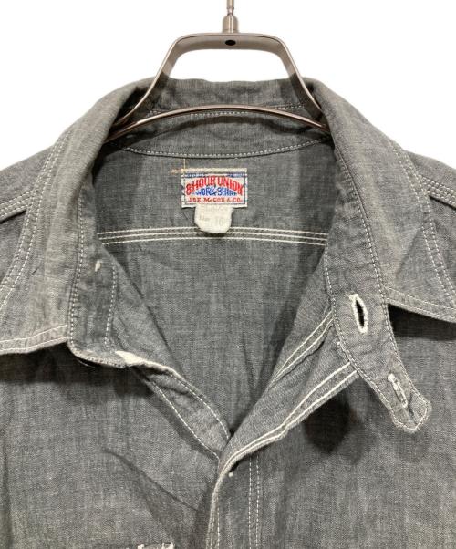 Joe McCOY（ジョーマッコイ）Joe McCOY (ジョーマッコイ) ワークシャツ グレー サイズ:16の古着・服飾アイテム