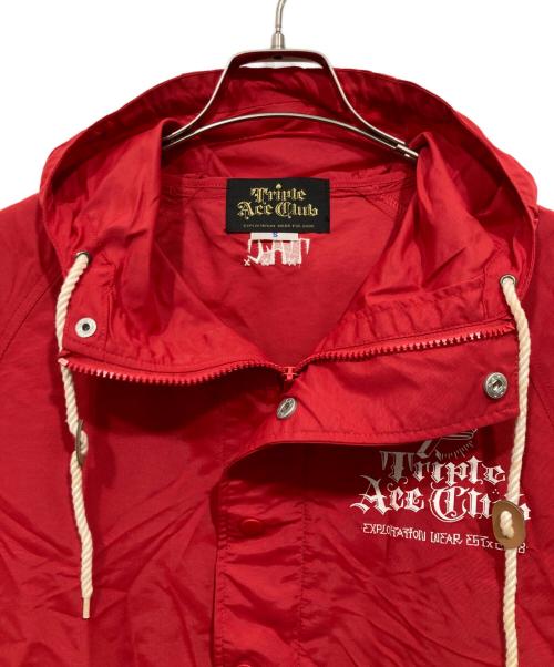 TRIPLE ACE CLUB（トルプルエースクラブ）TRIPLE ACE CLUB (トルプルエースクラブ) マウンテンパーカー レッド サイズ:Sの古着・服飾アイテム