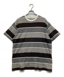 A BATHING APE（ア ベイシング エイプ）の古着「ボーダーカットソー」｜グレー