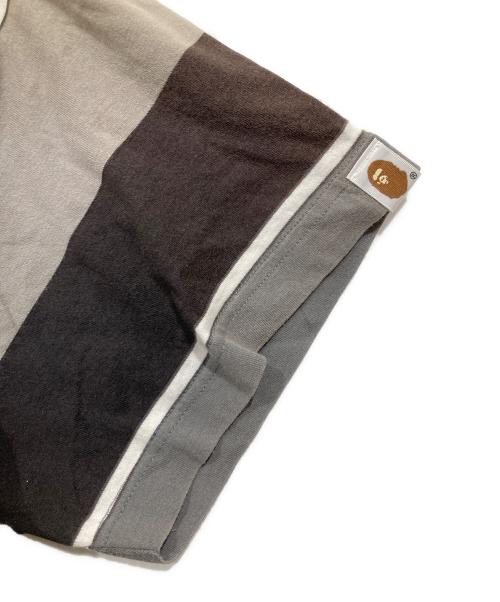 A BATHING APE（ア ベイシング エイプ）A BATHING APE (ア ベイシング エイプ) ボーダーカットソー グレー サイズ:XLの古着・服飾アイテム