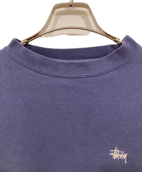 stussy（ステューシー）stussy (ステューシー) ロゴ刺繍クルーネックスウェット ネイビー サイズ:Sの古着・服飾アイテム