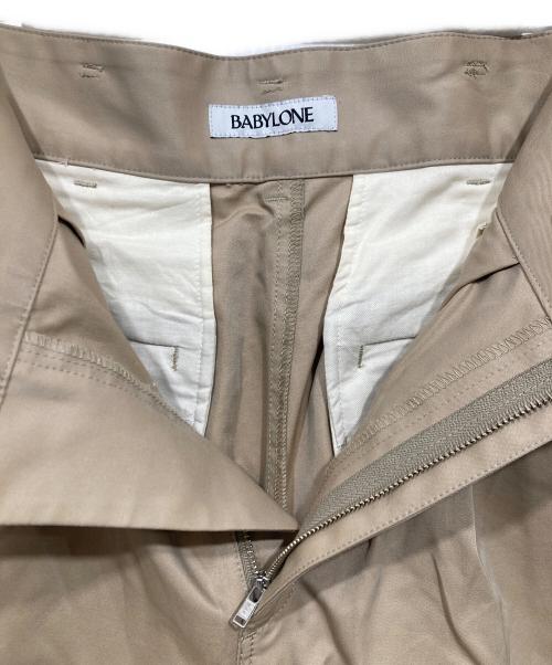 BABYLONE（バビロン）BABYLONE (バビロン) ウェザータックワイドパンツ ベージュ サイズ:38の古着・服飾アイテム