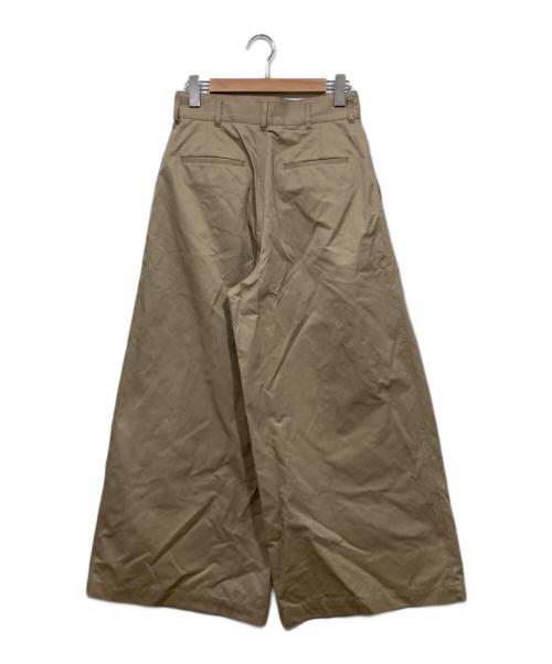 BABYLONE（バビロン）BABYLONE (バビロン) ウェザータックワイドパンツ ベージュ サイズ:38の古着・服飾アイテム