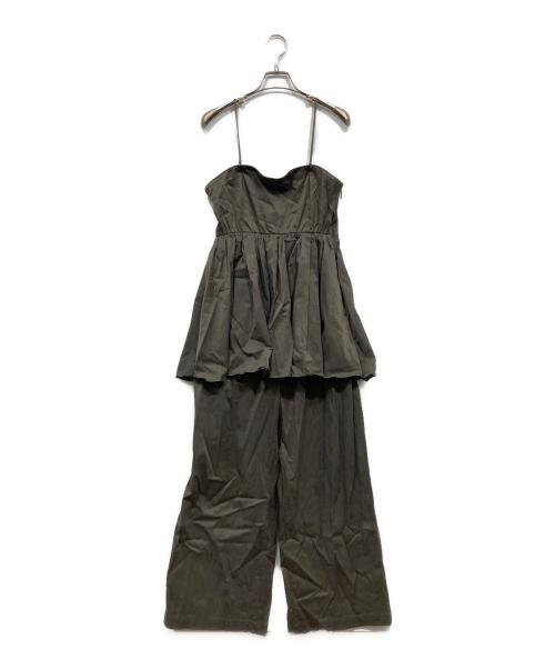 BABYLONE（バビロン）BABYLONE (バビロン) ペプラムオールインワン グレー サイズ:Fの古着・服飾アイテム