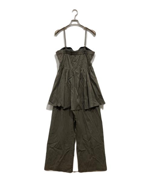 BABYLONE（バビロン）BABYLONE (バビロン) ペプラムオールインワン グレー サイズ:Fの古着・服飾アイテム