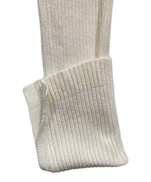 Calvin Klein（カルバンクライン）Calvin Klein (カルバンクライン) スリムクロップドセーター ホワイト サイズ:Sの古着・服飾アイテム