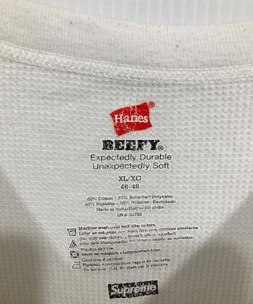 SUPREME（シュプリーム）SUPREME (シュプリーム) Hanes (ヘインズ) Bones Thermal Crew ホワイト サイズ:XLの古着・服飾アイテム