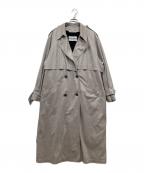 PERVERZEパーバーズ）の古着「ラージダブルブレストコート / Large Double Brest Coat」｜グレー